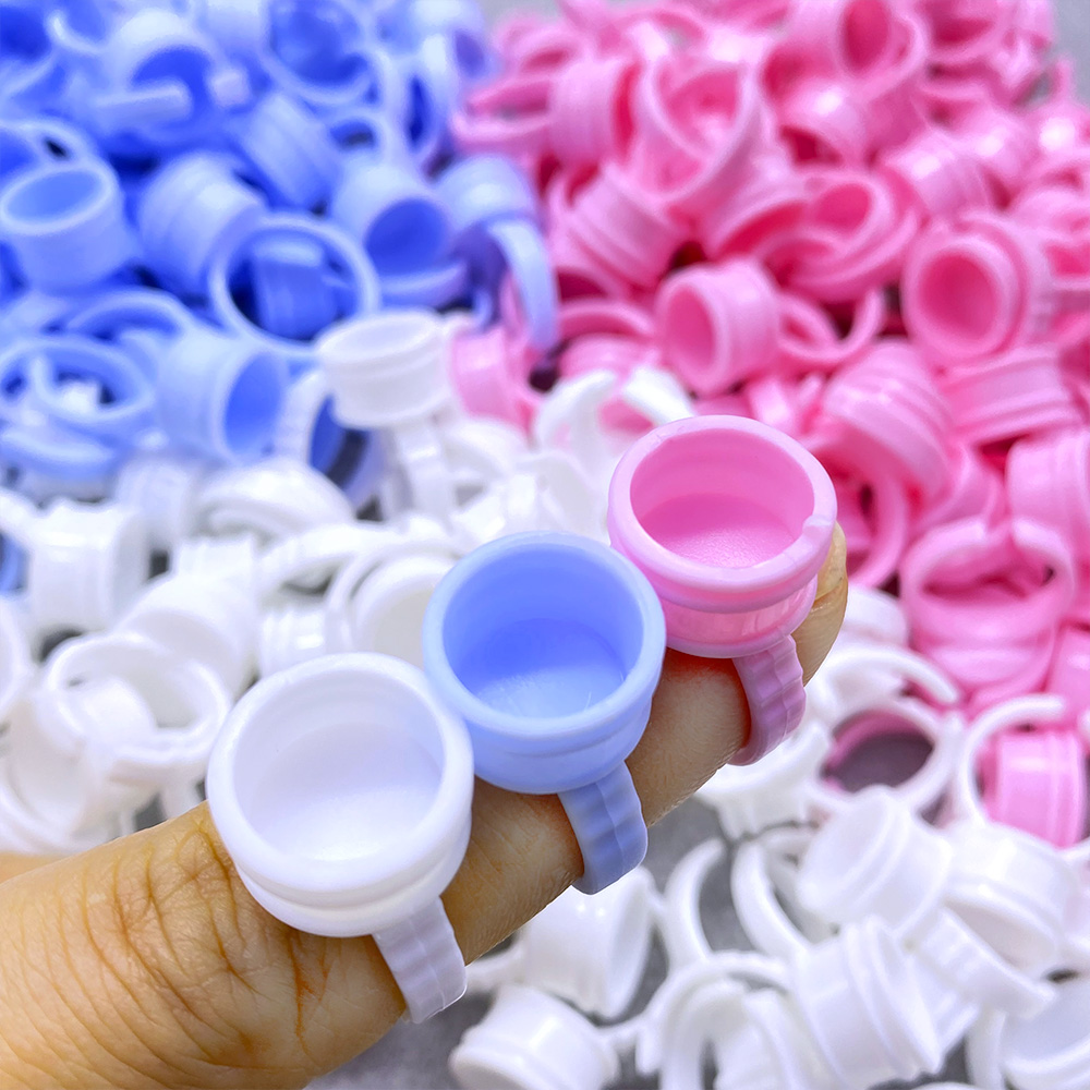 Body Jewelry Tattoo - 100Pcs Disposable Glue Ring Cup For