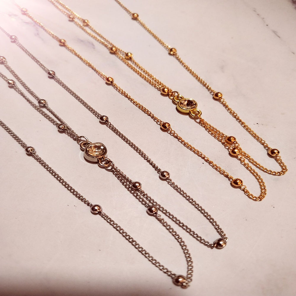 Belly Chain - Dainty CZ Body J - Body Jewelry Gold Plated review and price