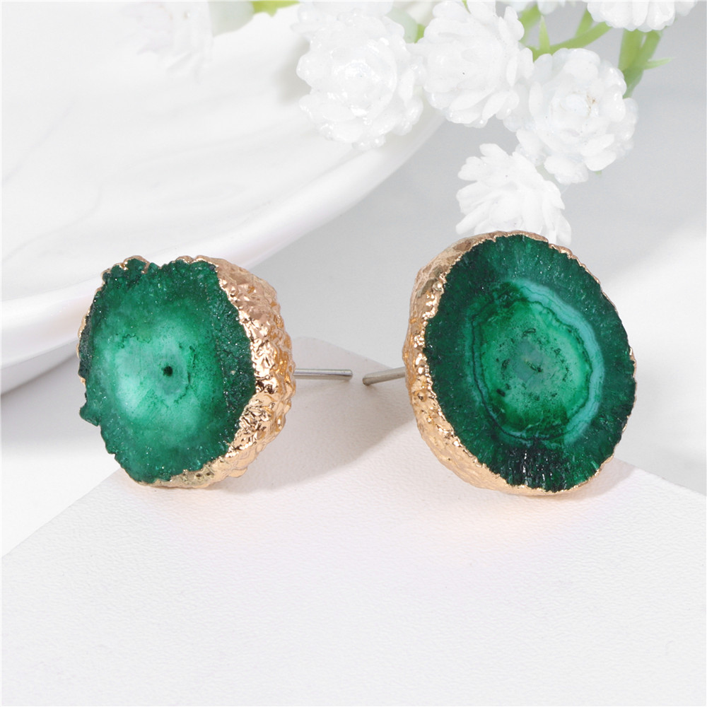 Irregular Druzy Geode Agates E - Cluster Stud Ear review and price