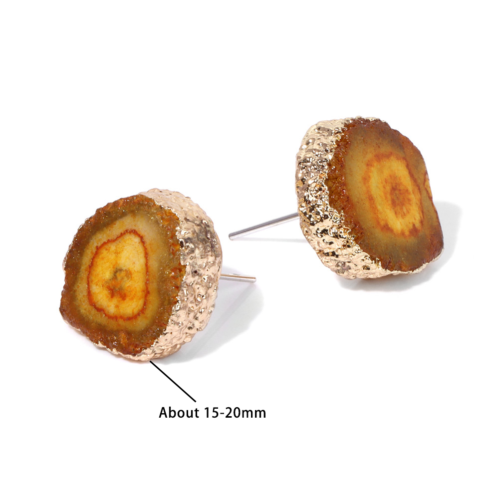 Irregular Druzy Geode Agates E - Cluster Stud Ear review and price
