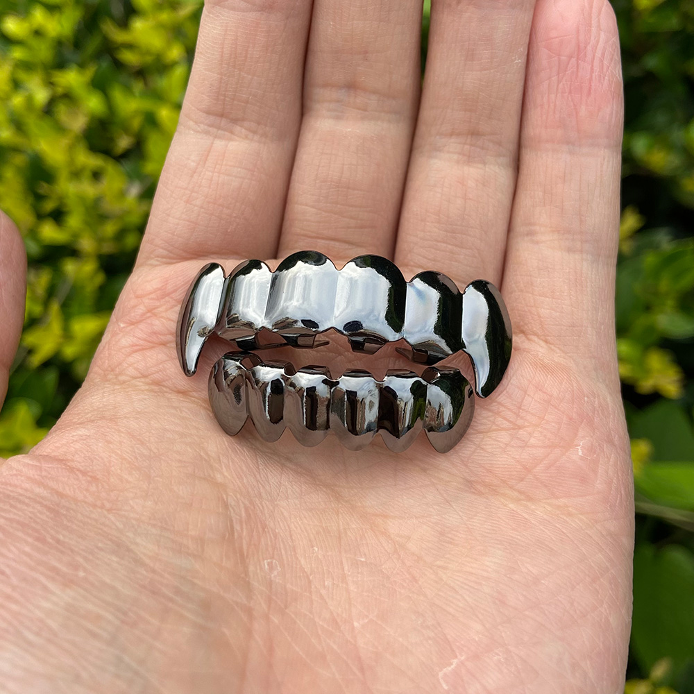 RACHELZ Hip Hop Black Fangs To - Body Jewelry Gold Plated review and price