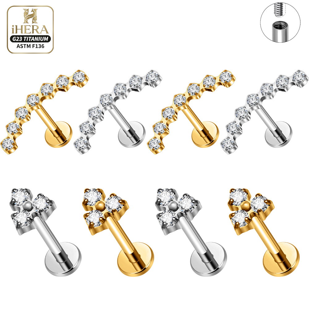 ASTM F136 Titanium Curved Clus - Cluster Stud Ear review and price