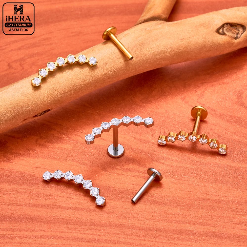 ASTM F136 Titanium Curved Clus - Cluster Stud Ear review and price