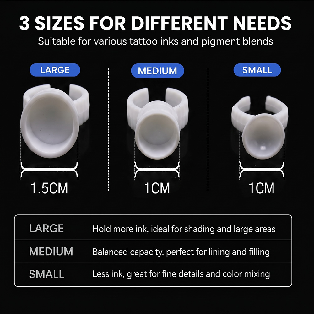 Tattoo Ink Ring Cups Disposabl - Body Jewelry Tattoo review and price
