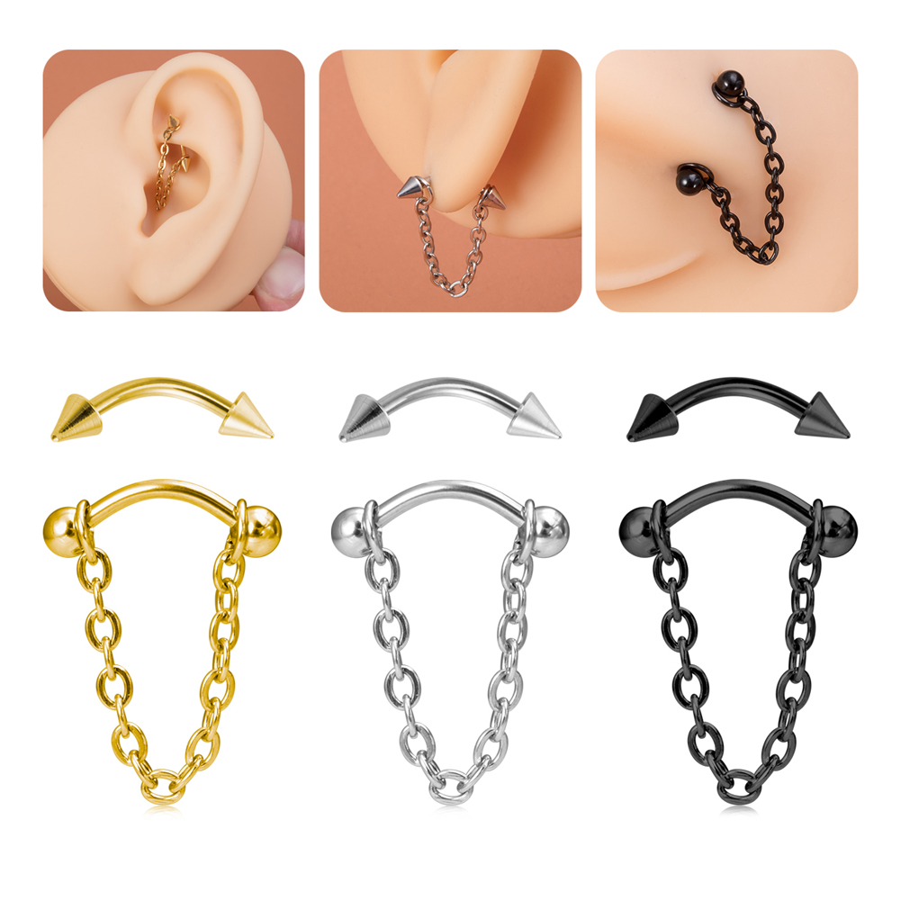 1pc Zircon Ball Cone Eyebrow P - Eyebrow Curved Barbell review and price