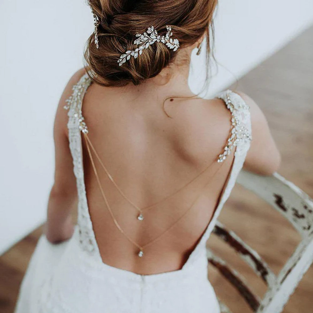 Zircon Tassel Pendant Back Cha - Body Jewelry Dress review and price