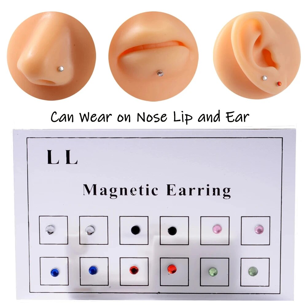 12PCS/Card Fake Cheater Non Pi - Body Jewelry Cartilage Earrings review and price