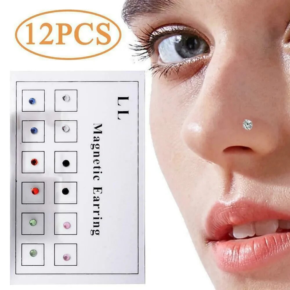 12PCS/Card Fake Cheater Non Pi - Body Jewelry Cartilage Earrings review and price