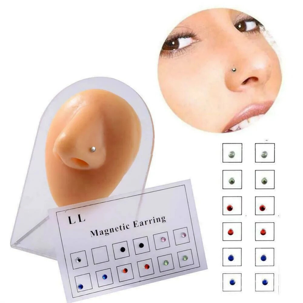12PCS/Card Fake Cheater Non Pi - Body Jewelry Cartilage Earrings review and price