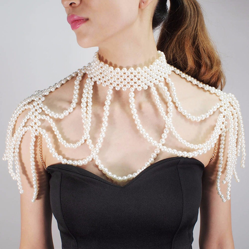 Fashion pearl shoulder chain j - Body Jewelry Brands review and price