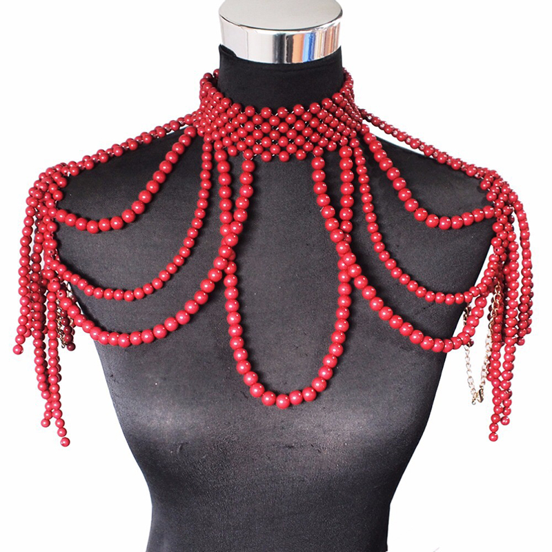 Fashion pearl shoulder chain j - Body Jewelry Brands review and price