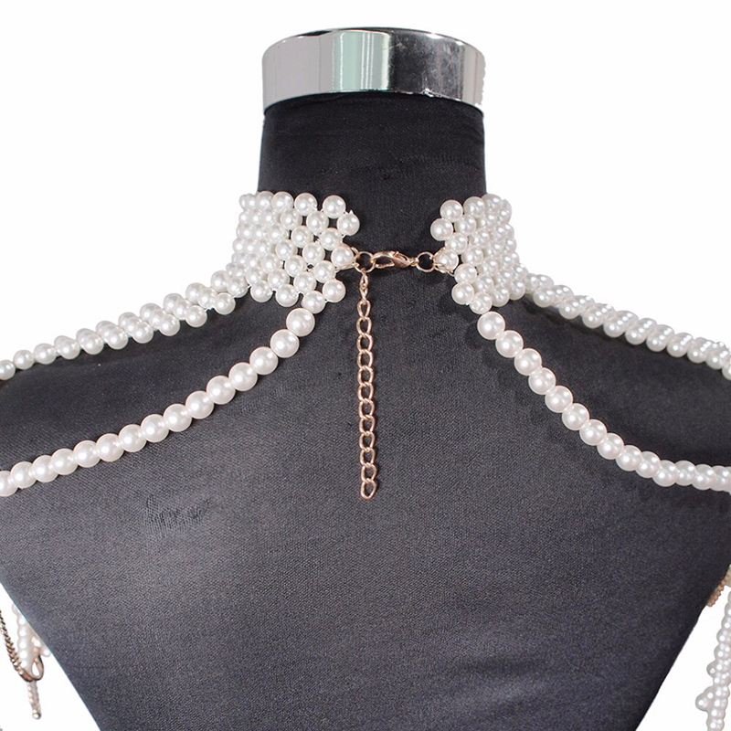 Fashion pearl shoulder chain j - Body Jewelry Brands review and price