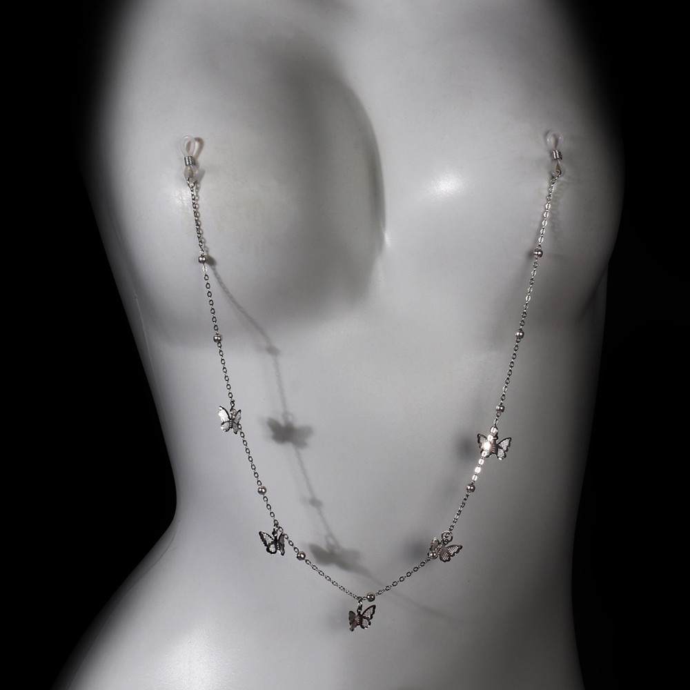 Sexy Metal Butterfly Nipple Ch - Body Jewelry And Piercing review and price