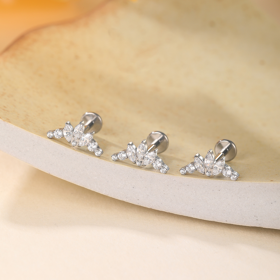 1/5Pcs G23 Titanium Ear Labret - Cluster Stud Ear review and price