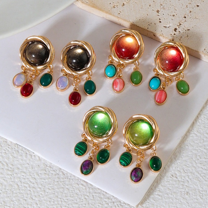 Colorful Glass Crystal Earring - Body Jewelry Brands review and price