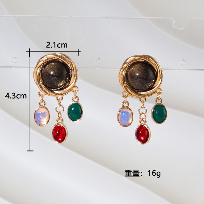 Colorful Glass Crystal Earring - Body Jewelry Brands review and price