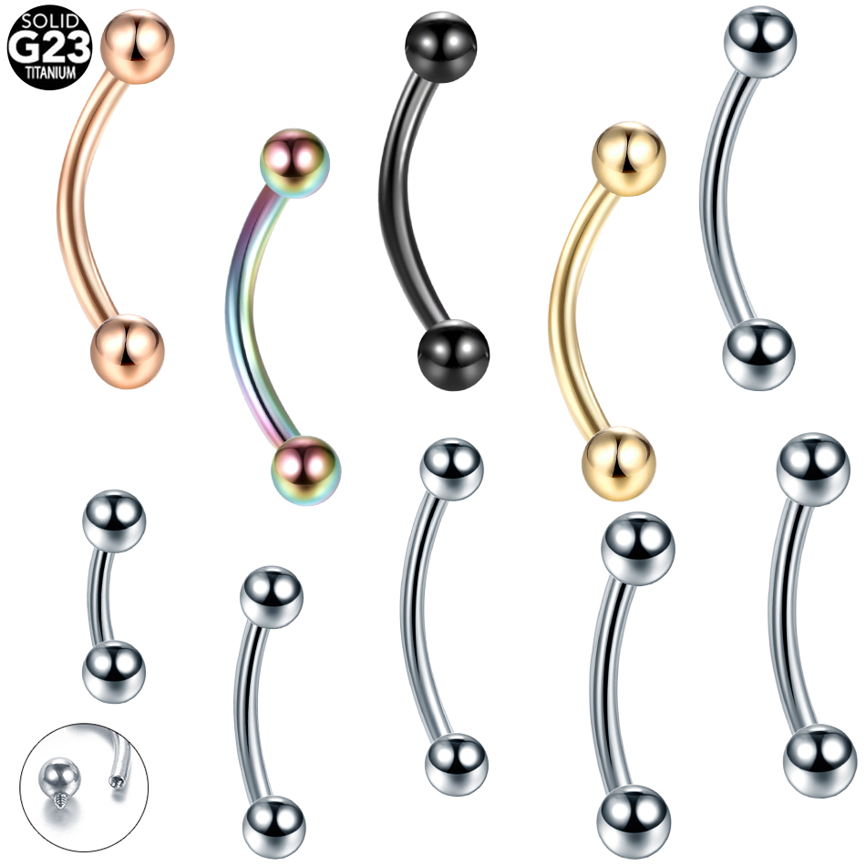10Pcs/lot G23 Titanium Eyebrow - Eyebrow Curved Barbell review and price