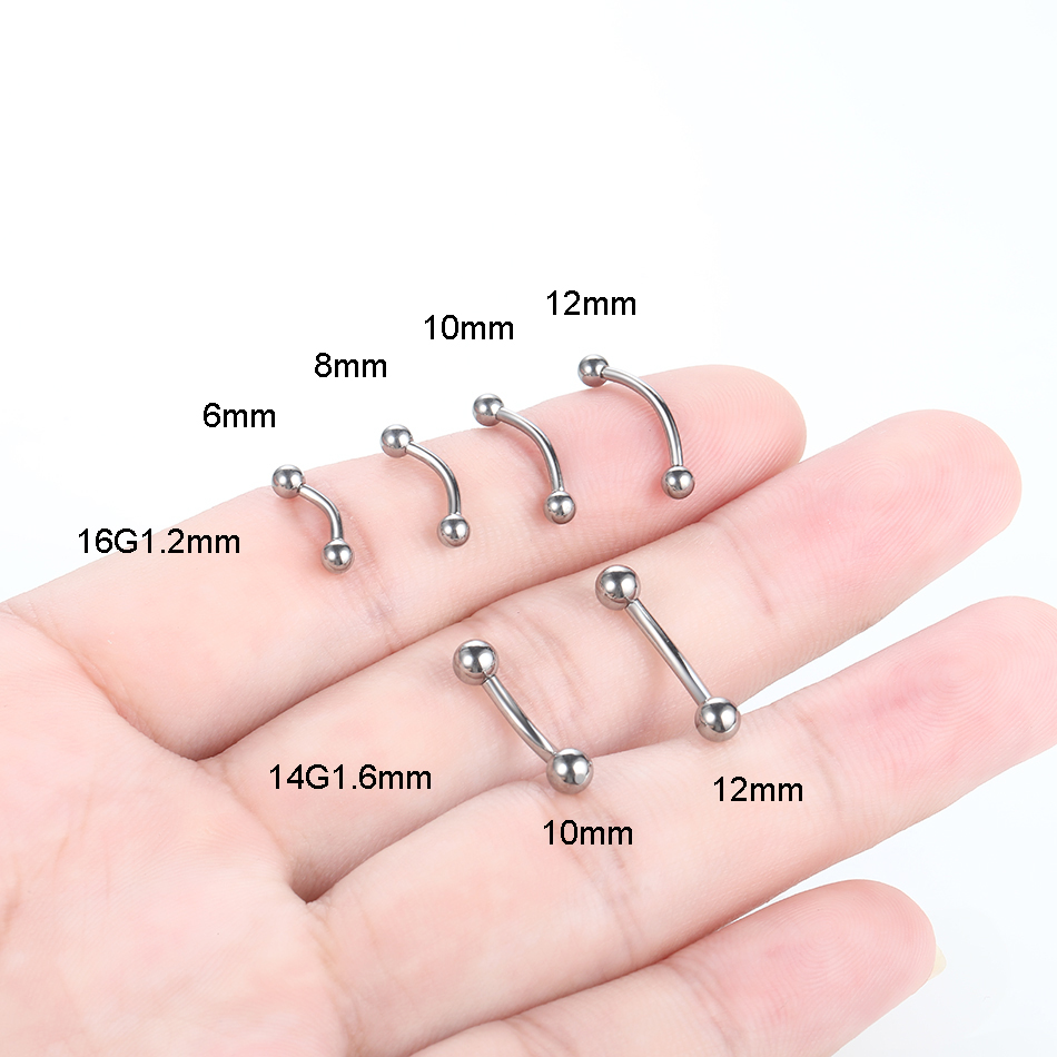 10Pcs/lot G23 Titanium Eyebrow - Eyebrow Curved Barbell review and price