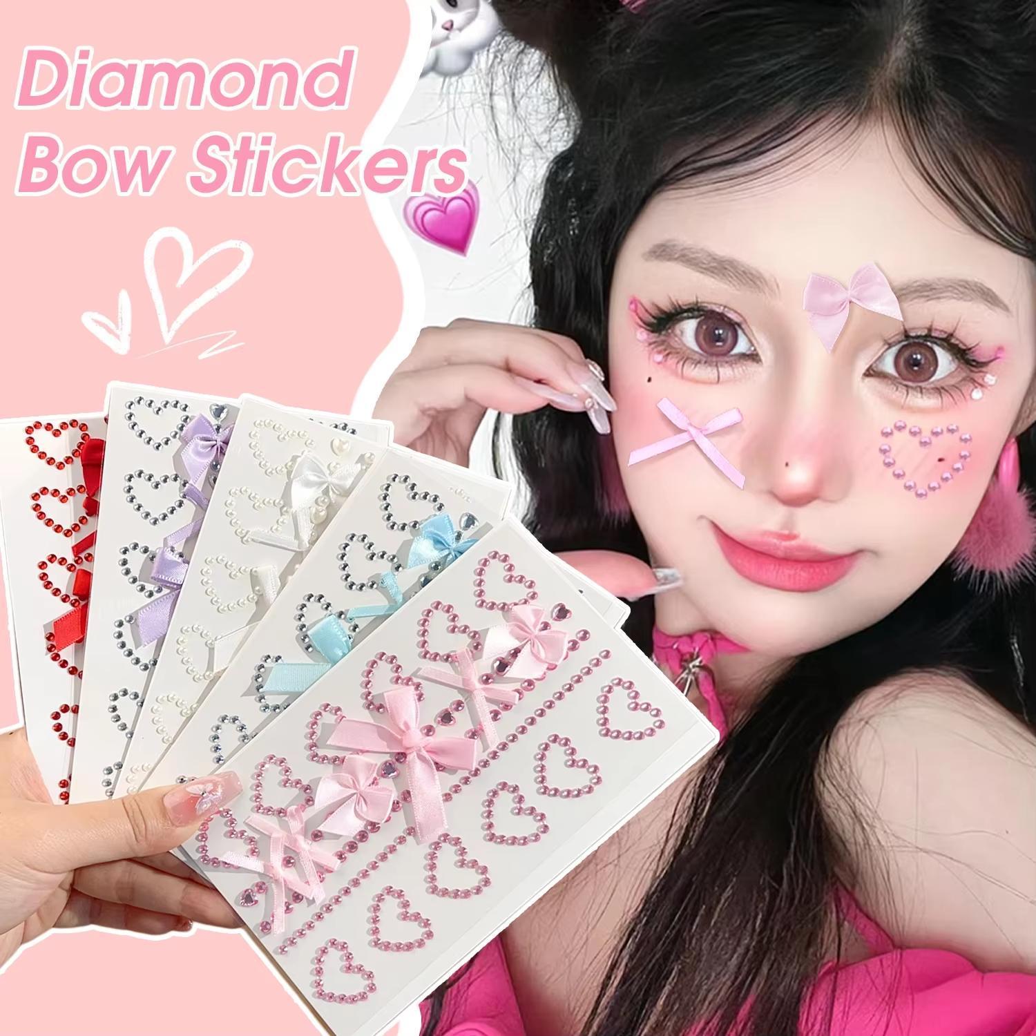 1 Sheet Red Ribbon Bow Sparkly - Body Jewelry Tattoo review and price