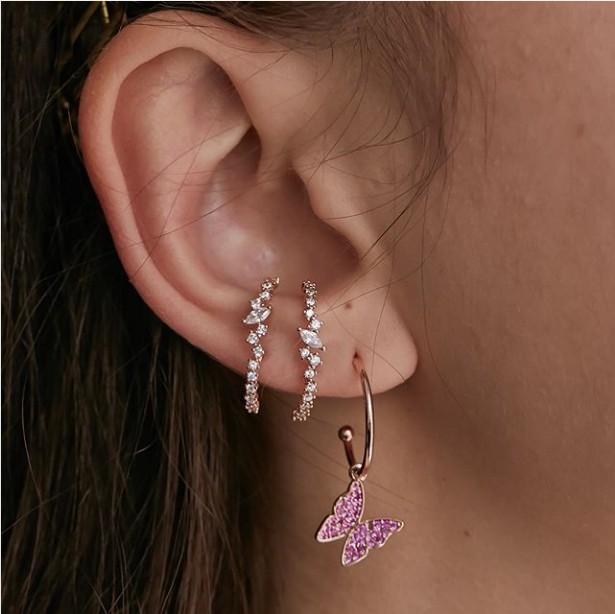 sparking bling cz cluster stud - Cluster Stud Ear review and price