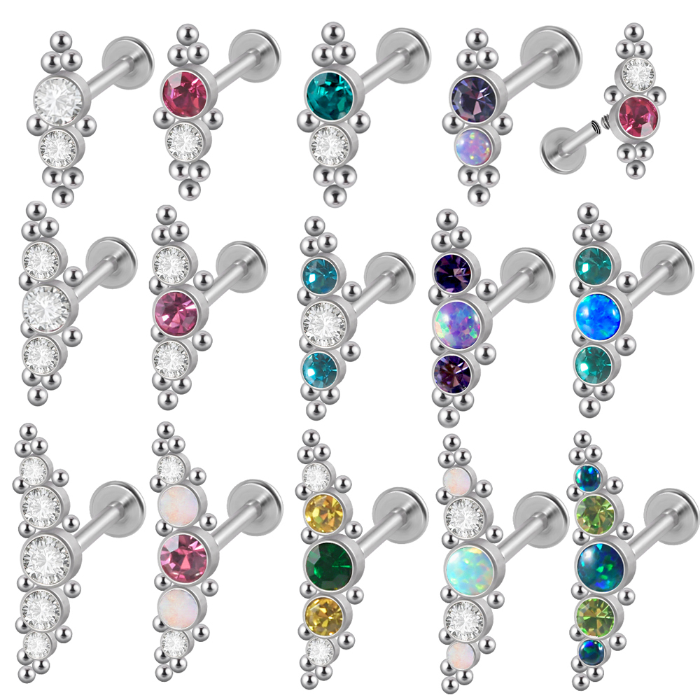 1PC 316L Surgical Steel 16G  C - Cluster Stud Ear review and price
