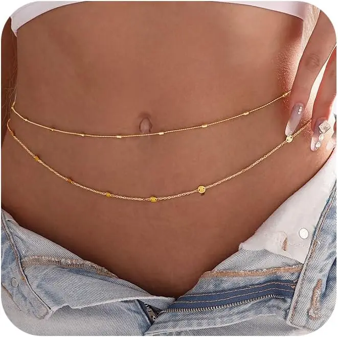 Women Waterproof Body Chain 18 - Body Jewelry Gold Plated review and price