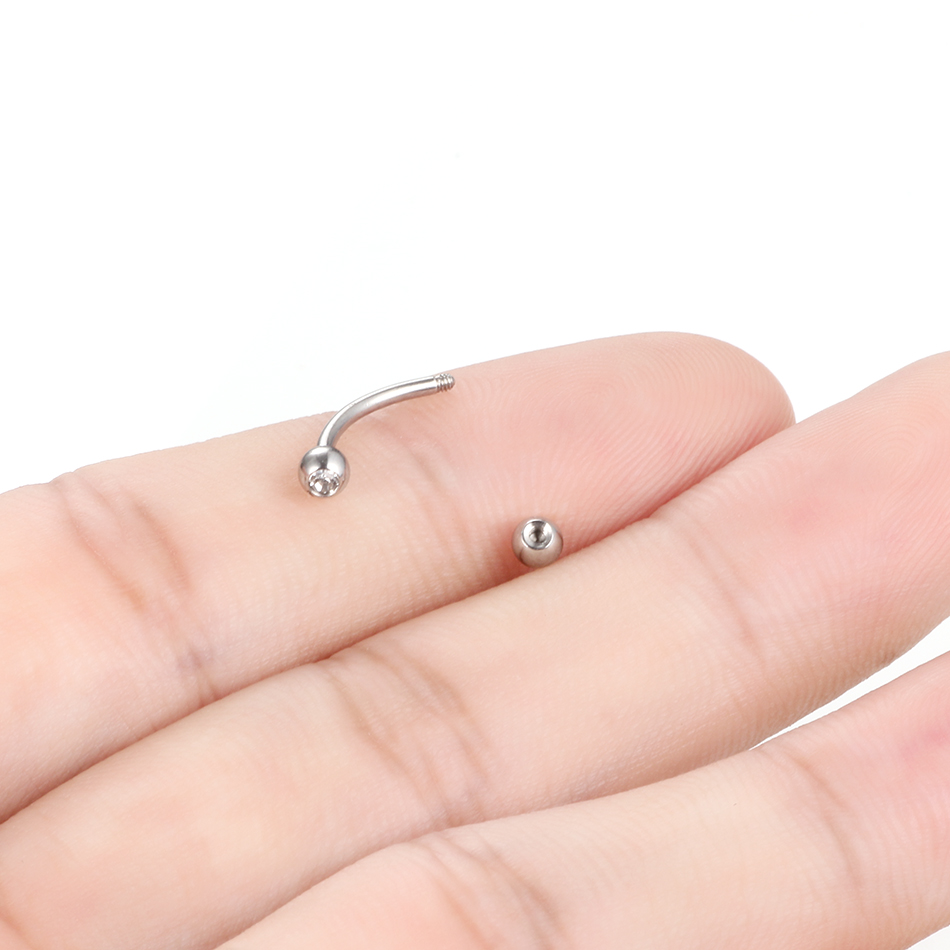 1PC Stainless Steel Crystal Ey - Eyebrow Curved Barbell review and price