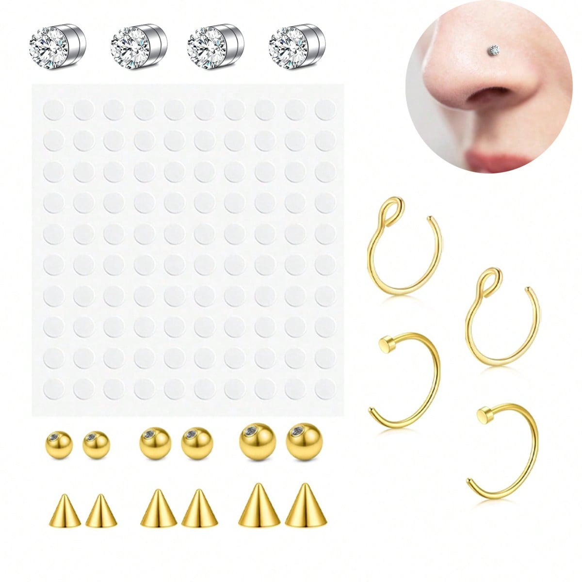 Fake Nose Rings Fake Septum Fo - Body Jewelry And Piercing review and price