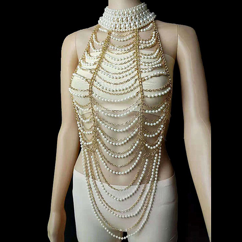 Vintage Multilayer Pearl Neckl - Body Jewelry Brands review and price