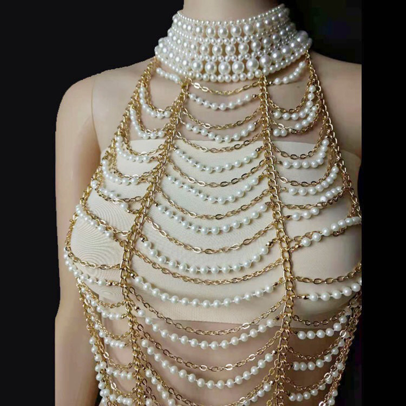 Vintage Multilayer Pearl Neckl - Body Jewelry Brands review and price