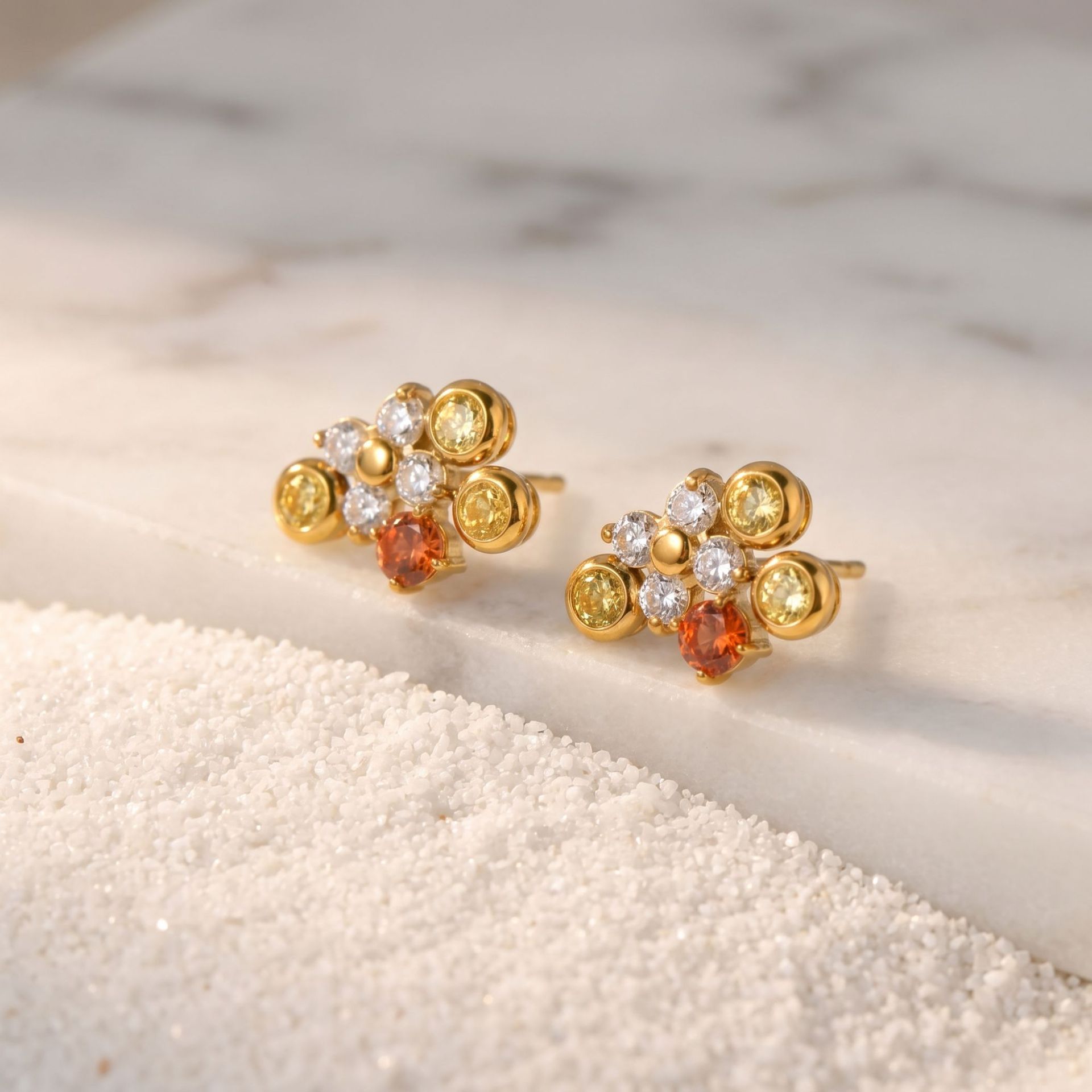 Stainless Steel Zircon Stud Ea - Cluster Stud Ear review and price