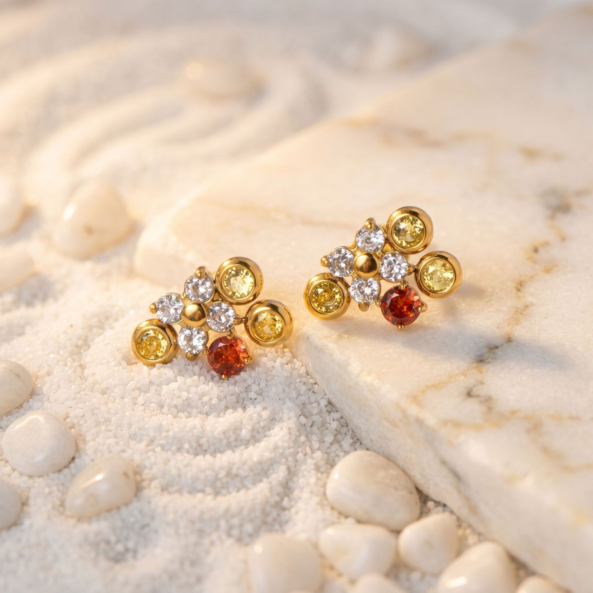 Stainless Steel Zircon Stud Ea - Cluster Stud Ear review and price