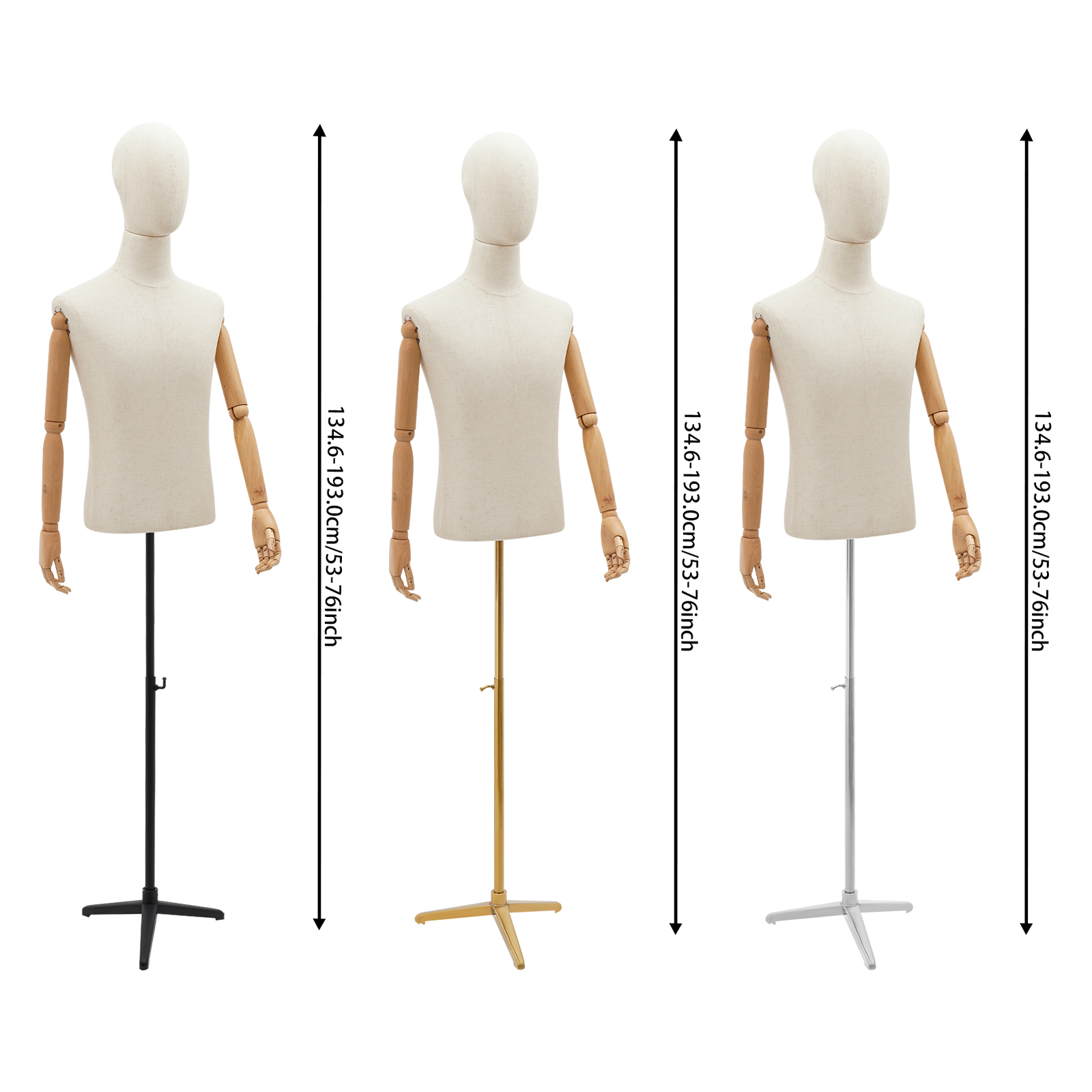 53-76in Adjustable Male Torso  - Body Jewelry In Store review and price