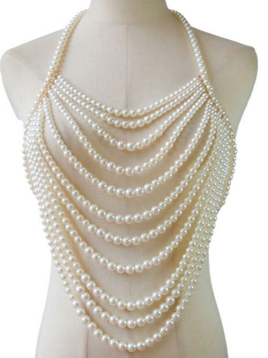 Sexy Multi-Layer Pearl Necklac - Body Jewelry Brands review and price