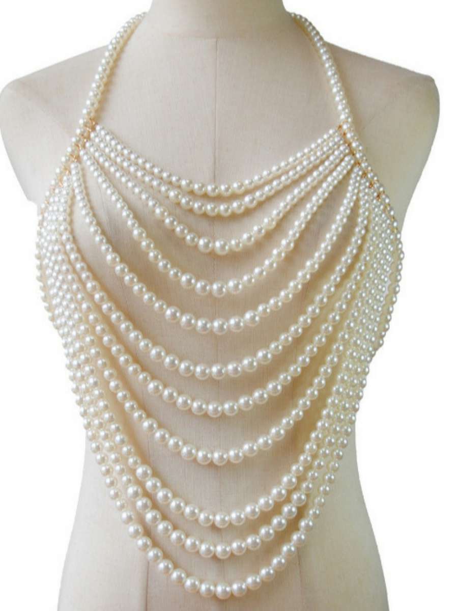 Sexy Multi-Layer Pearl Necklac - Body Jewelry Brands review and price