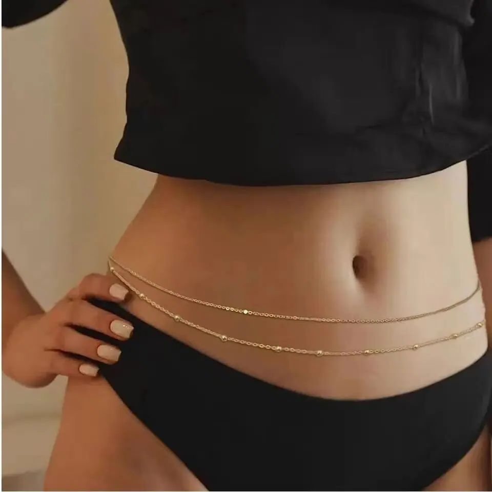 HipHop Double Layers Belly Cha - Body Jewelry For Sale review and price
