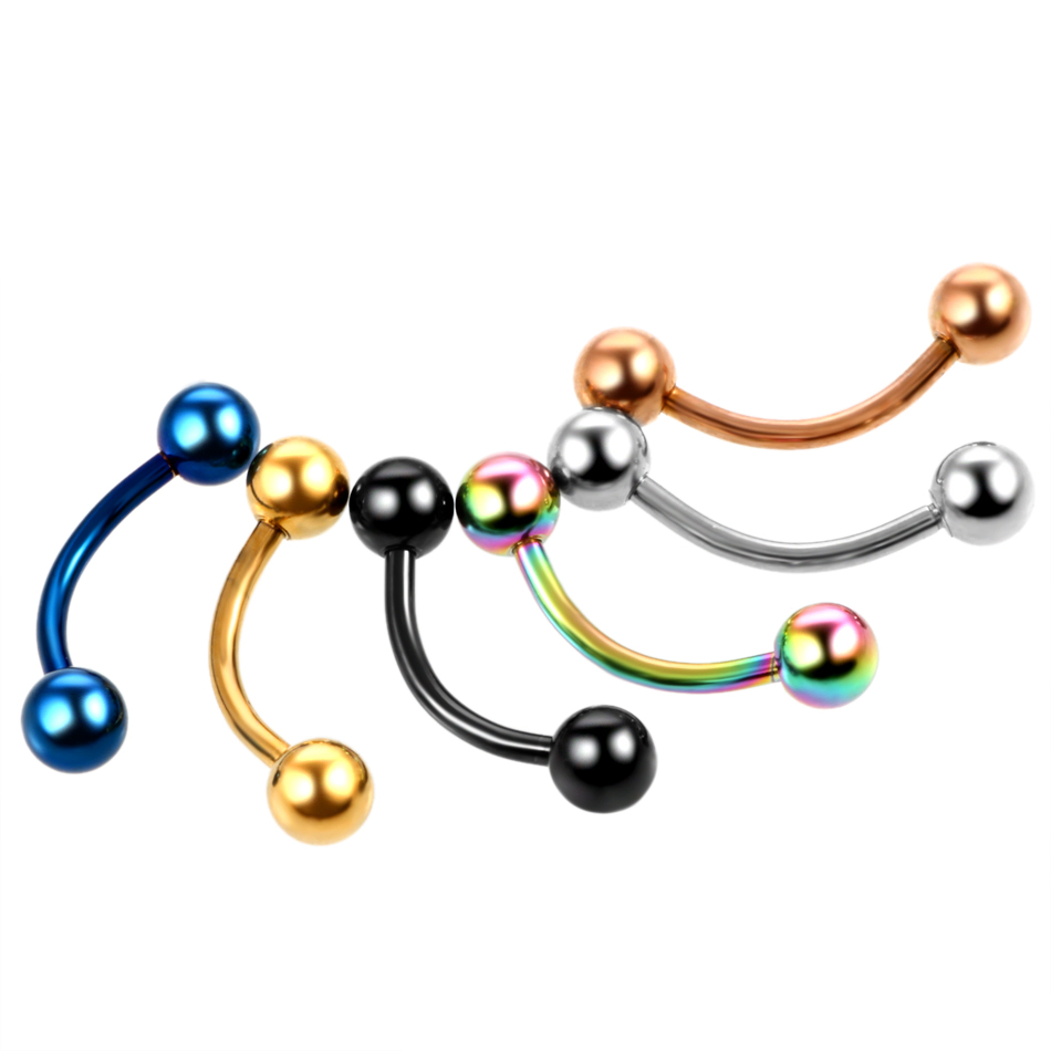 Lot of 2pcs Titanium Anodized  - Eyebrow Curved Barbell review and price