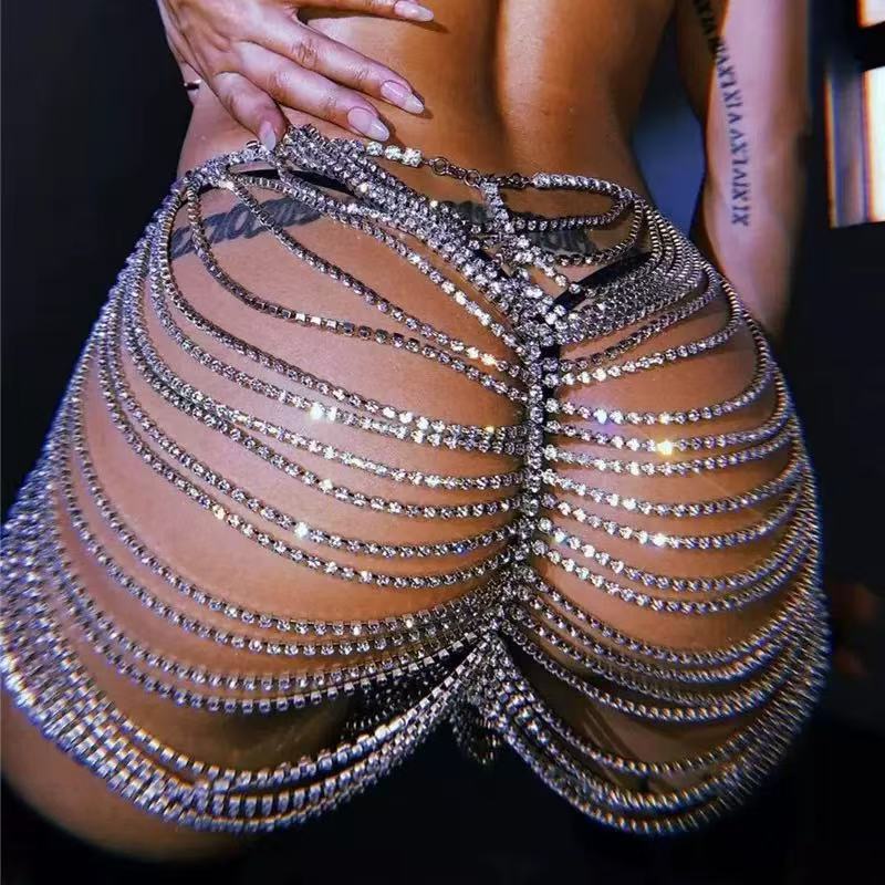 1pcSexy Fashionable Rhinestone - Body Jewelry Dress review and price