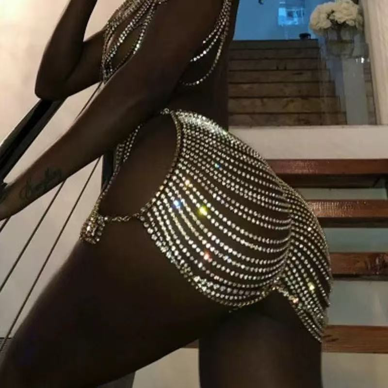 1pcSexy Fashionable Rhinestone - Body Jewelry Dress review and price
