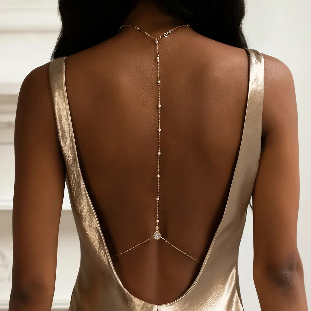 Fashion Bridal Back Chain Jewe - Body Jewelry Dress review and price